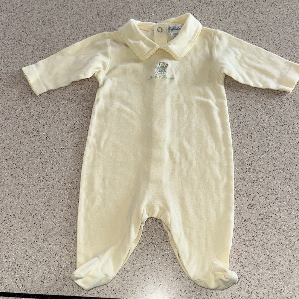 Ralph Lauren Bear pajamas, size 0-3 mo.